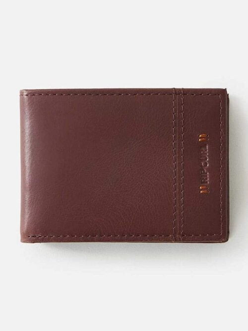 Portefeuille Fin RFID Stacked Rip Curl Stacked Black Tobacco