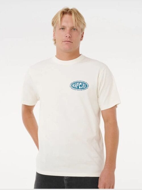 Raw Energy De Oval Tee - Bone - Rip Curl