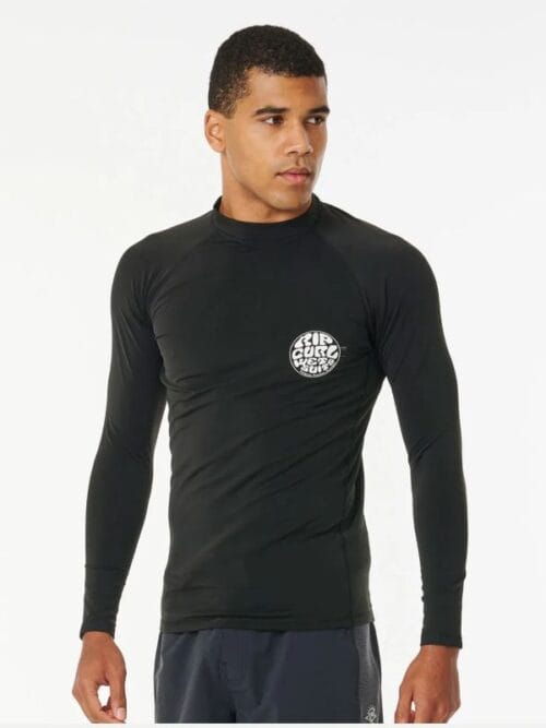 Icons Upf Brushed L/S - Black - Rip Curl