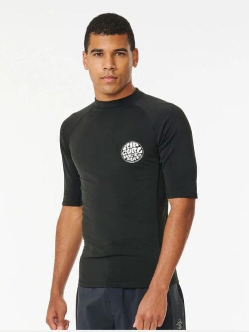Icons Upf Brushed S/S - Black - Rip Curl